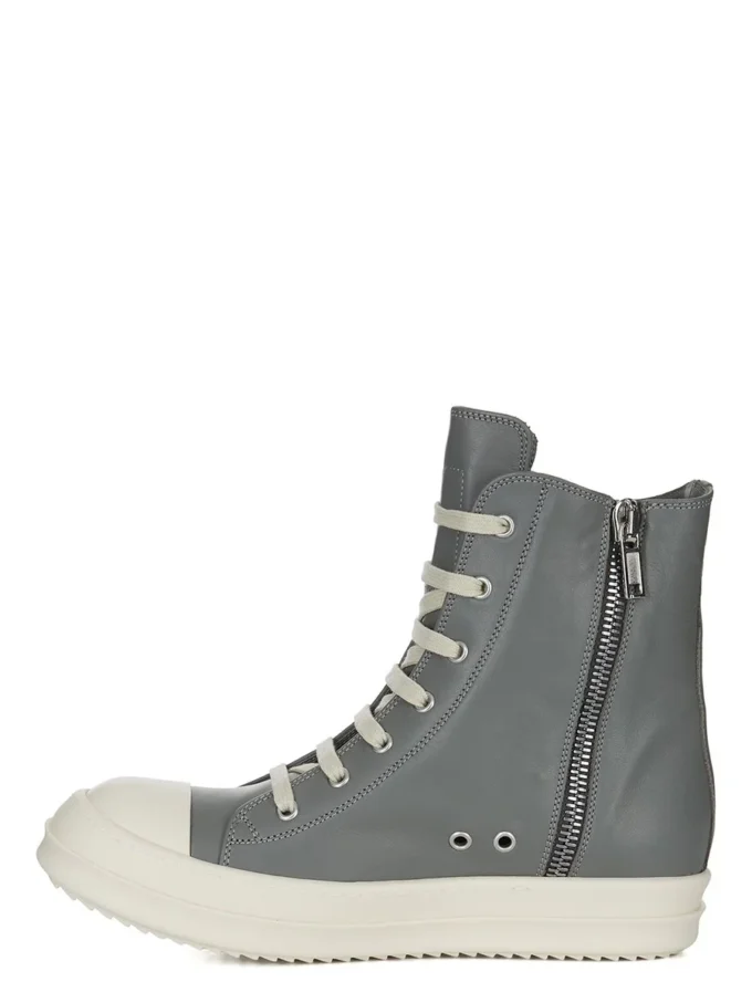 Buty sportowe RICK OWENS FW25 CONCORDIANS z pranej skóry cielęcej w kolorze indygo/mleko/mleko RP02E4890LCO-0611