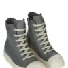 Buty sportowe RICK OWENS FW25 CONCORDIANS z pranej skóry cielęcej w kolorze indygo/mleko/mleko RP02E4890LCO-0611