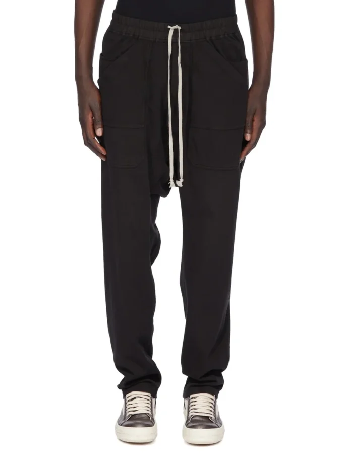 DRKSHDW FW25 CONCORDIANS CLASSIC CARGO DRAWSTRING W CZARNYM KOMPAKTOWYM, CIĘŻKIM KOSZULCE DU02E7370RIG-09