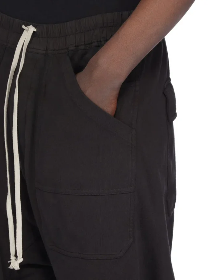 DRKSHDW FW25 CONCORDIANS CLASSIC CARGO DRAWSTRING W CZARNYM KOMPAKTOWYM, CIĘŻKIM KOSZULCE DU02E7370RIG-09