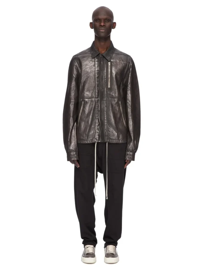 DRKSHDW FW25 CONCORDIANS CLASSIC CARGO DRAWSTRING W CZARNYM KOMPAKTOWYM, CIĘŻKIM KOSZULCE DU02E7370RIG-09
