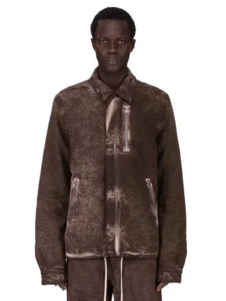 DRKSHDW FW25 CONCORDIANS CONCEALED ZIPFRONT JKT Z BAWEŁNY SZCZOTKOWANEJ DRKDUST. DU02E7775BMO-78