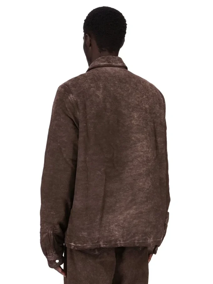 DRKSHDW FW25 CONCORDIANS CONCEALED ZIPFRONT JKT Z BAWEŁNY SZCZOTKOWANEJ DRKDUST. DU02E7775BMO-78
