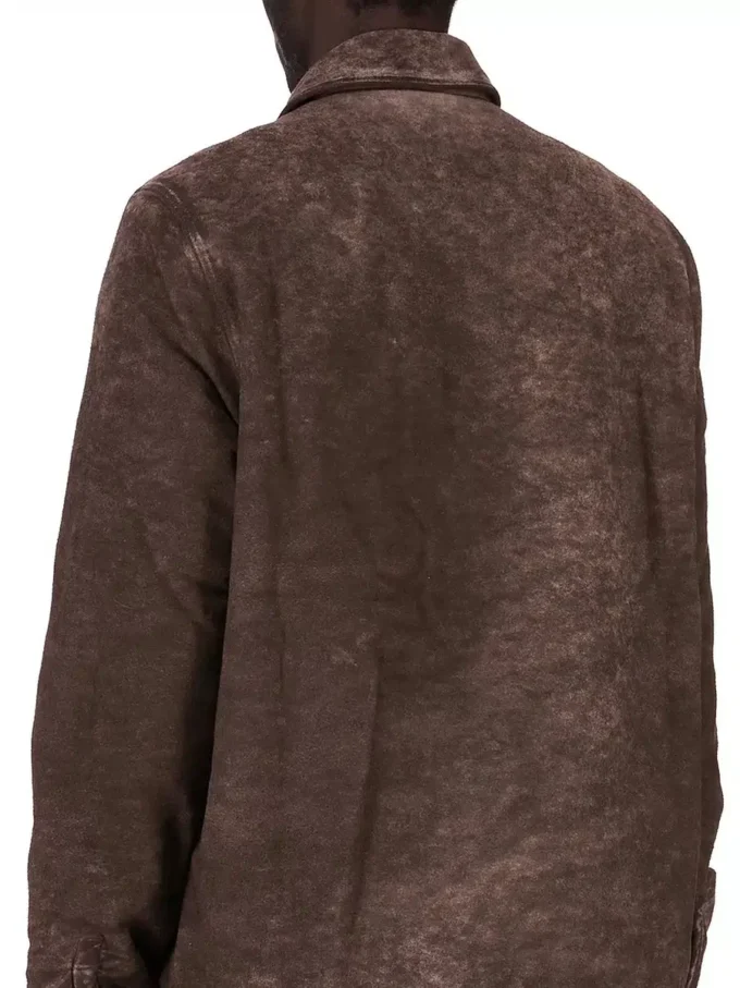 DRKSHDW FW25 CONCORDIANS CONCEALED ZIPFRONT JKT Z BAWEŁNY SZCZOTKOWANEJ DRKDUST. DU02E7775BMO-78