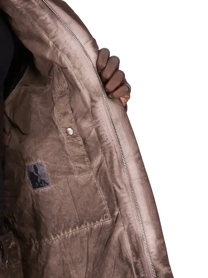 DRKSHDW FW25 CONCORDIANS CONCEALED ZIPFRONT JKT Z BAWEŁNY SZCZOTKOWANEJ DRKDUST. DU02E7775BMO-78
