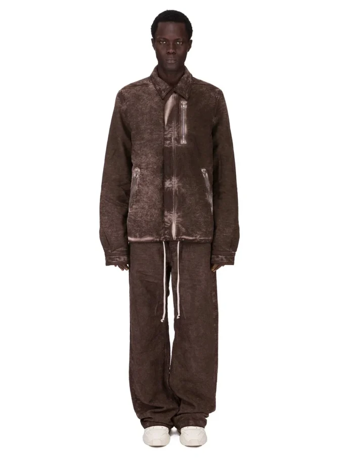 DRKSHDW FW25 CONCORDIANS CONCEALED ZIPFRONT JKT Z BAWEŁNY SZCZOTKOWANEJ DRKDUST. DU02E7775BMO-78
