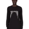 DRKSHDW FW25 CONCORDIANS LEVEL LS T W CZARNYM ŚREDNIM BAWEŁNIANYM KOSZULCE DU02E7260RNEP4-0908