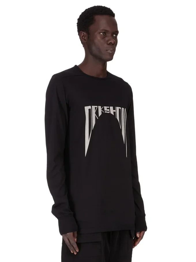 DRKSHDW FW25 CONCORDIANS LEVEL LS T W CZARNYM ŚREDNIM BAWEŁNIANYM KOSZULCE DU02E7260RNEP4-0908