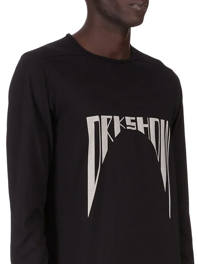 DRKSHDW FW25 CONCORDIANS LEVEL LS T W CZARNYM ŚREDNIM BAWEŁNIANYM KOSZULCE DU02E7260RNEP4-0908
