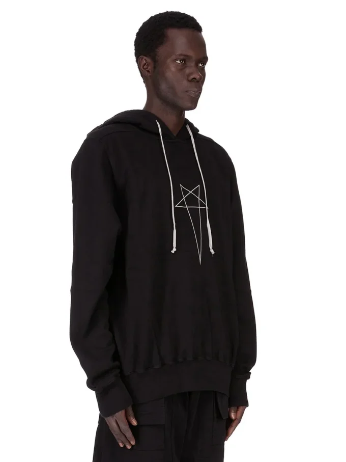 DRKSHDW FW25 CONCORDIANS OVERSIZED HOODIE W KOLORZE CZARNYM/PERŁOWYM FURKA HEAVY SWEATSHIRT DU02E7262FEP3P-0908