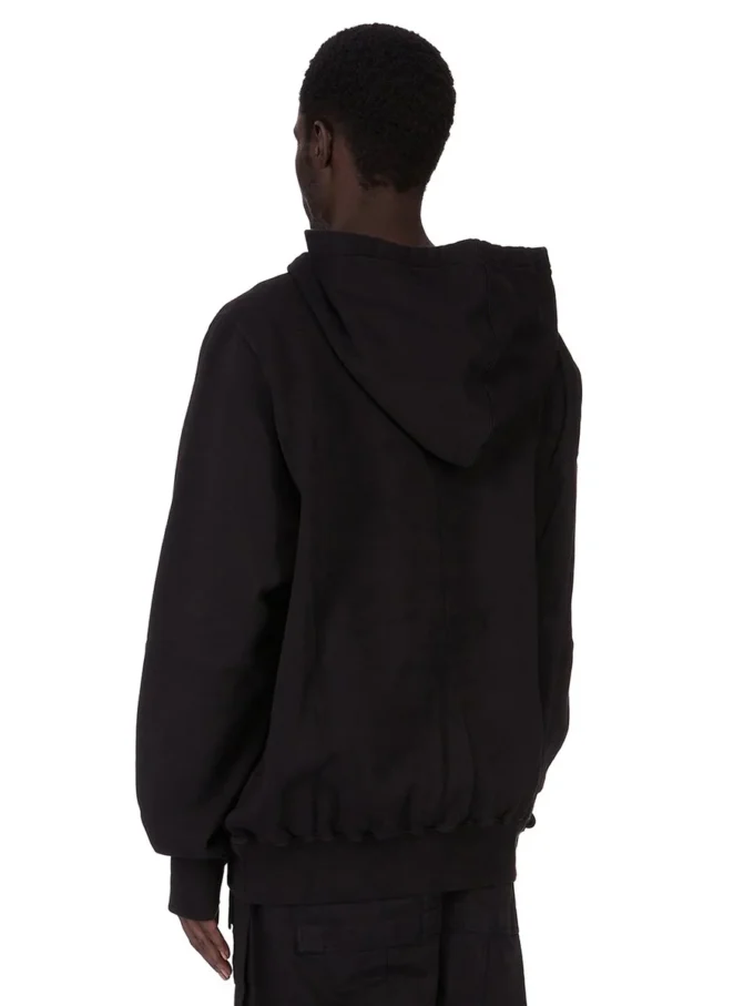 DRKSHDW FW25 CONCORDIANS OVERSIZED HOODIE W KOLORZE CZARNYM/PERŁOWYM FURKA HEAVY SWEATSHIRT DU02E7262FEP3P-0908