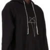 DRKSHDW FW25 CONCORDIANS OVERSIZED HOODIE W KOLORZE CZARNYM/PERŁOWYM FURKA HEAVY SWEATSHIRT DU02E7262FEP3P-0908