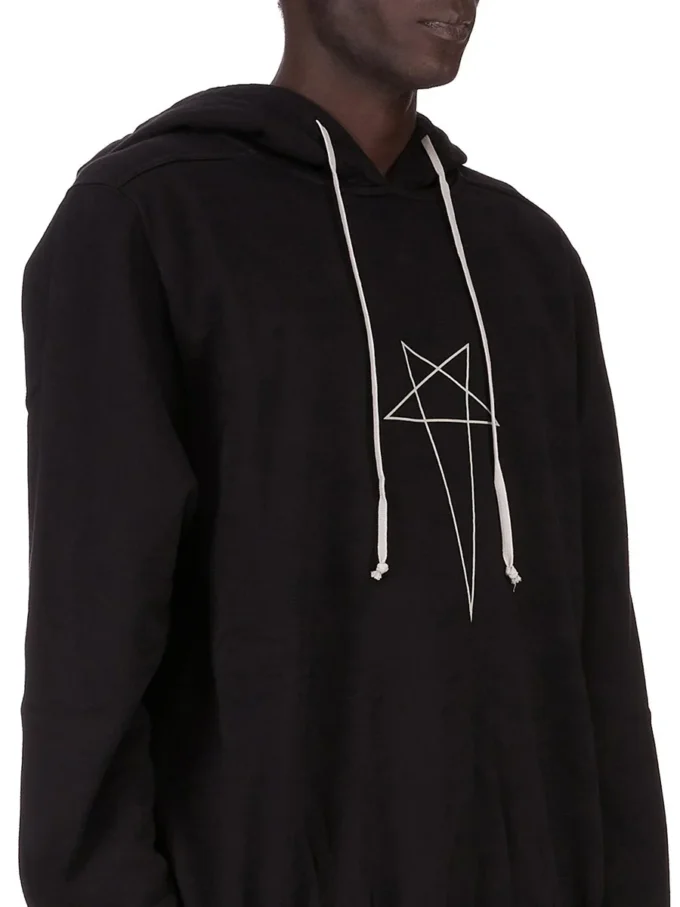DRKSHDW FW25 CONCORDIANS OVERSIZED HOODIE W KOLORZE CZARNYM/PERŁOWYM FURKA HEAVY SWEATSHIRT DU02E7262FEP3P-0908
