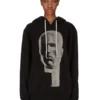 DRKSHDW FW25 CONCORDIANS OVERSIZED HOODIE W KOLORZE CZARNYM/PERŁOWYM SLUP FELPA DS02E7241FSLP1P-0908