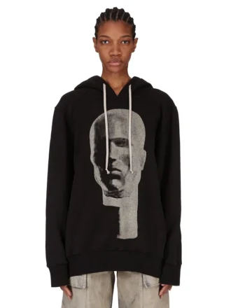 DRKSHDW FW25 CONCORDIANS OVERSIZED HOODIE W KOLORZE CZARNYM/PERŁOWYM SLUP FELPA DS02E7241FSLP1P-0908