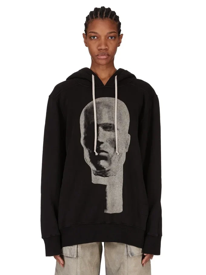 DRKSHDW FW25 CONCORDIANS OVERSIZED HOODIE W KOLORZE CZARNYM/PERŁOWYM SLUP FELPA DS02E7241FSLP1P-0908