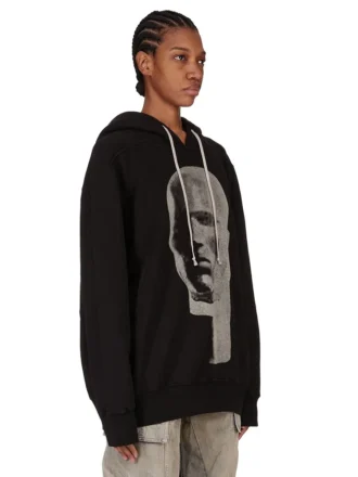 DRKSHDW FW25 CONCORDIANS OVERSIZED HOODIE W KOLORZE CZARNYM/PERŁOWYM SLUP FELPA DS02E7241FSLP1P-0908