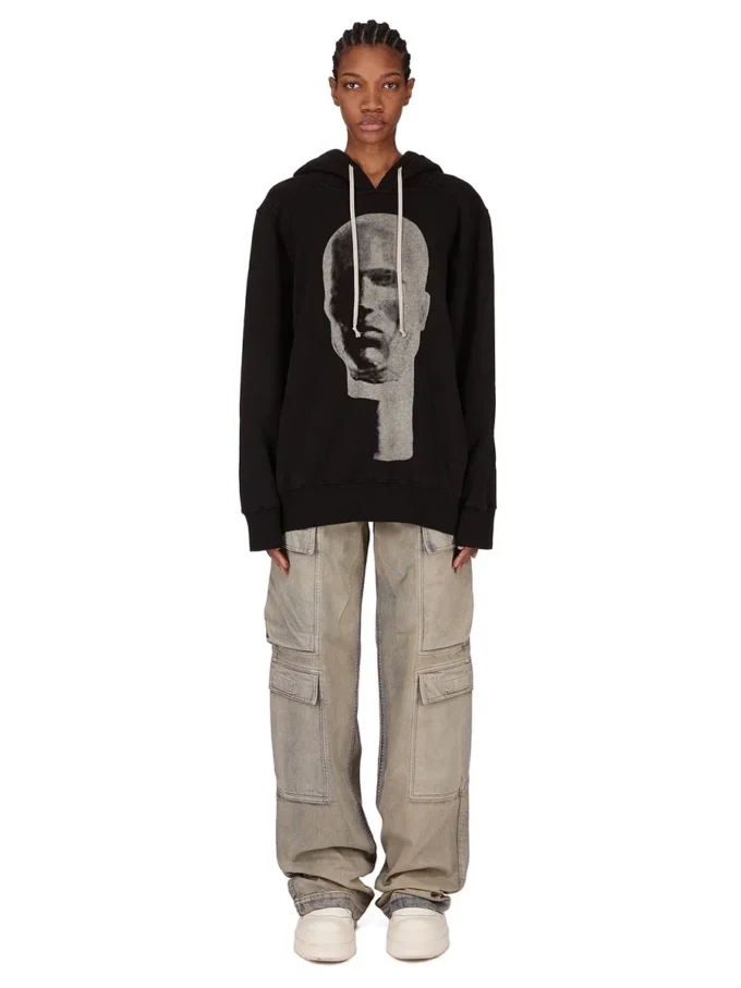 DRKSHDW FW25 CONCORDIANS OVERSIZED HOODIE W KOLORZE CZARNYM/PERŁOWYM SLUP FELPA DS02E7241FSLP1P-0908