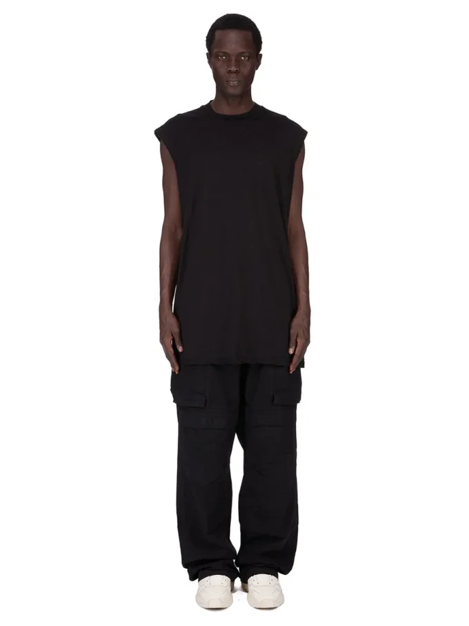 DRKSHDW FW25 CONCORDIANS TARP T-shirt w czarnym bawełnianym żakiecie z gazy DU02E7158BH-09