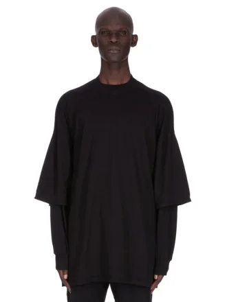 DRKSHDW FW25 CONCORDIANS TOMMY HUSTLER BLUZA W CZARNYM PODWÓJNIE SZCZOTKOWANYM KOSZULCE DU02E7266JDB-09