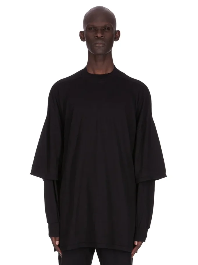 DRKSHDW FW25 CONCORDIANS TOMMY HUSTLER BLUZA W CZARNYM PODWÓJNIE SZCZOTKOWANYM KOSZULCE DU02E7266JDB-09