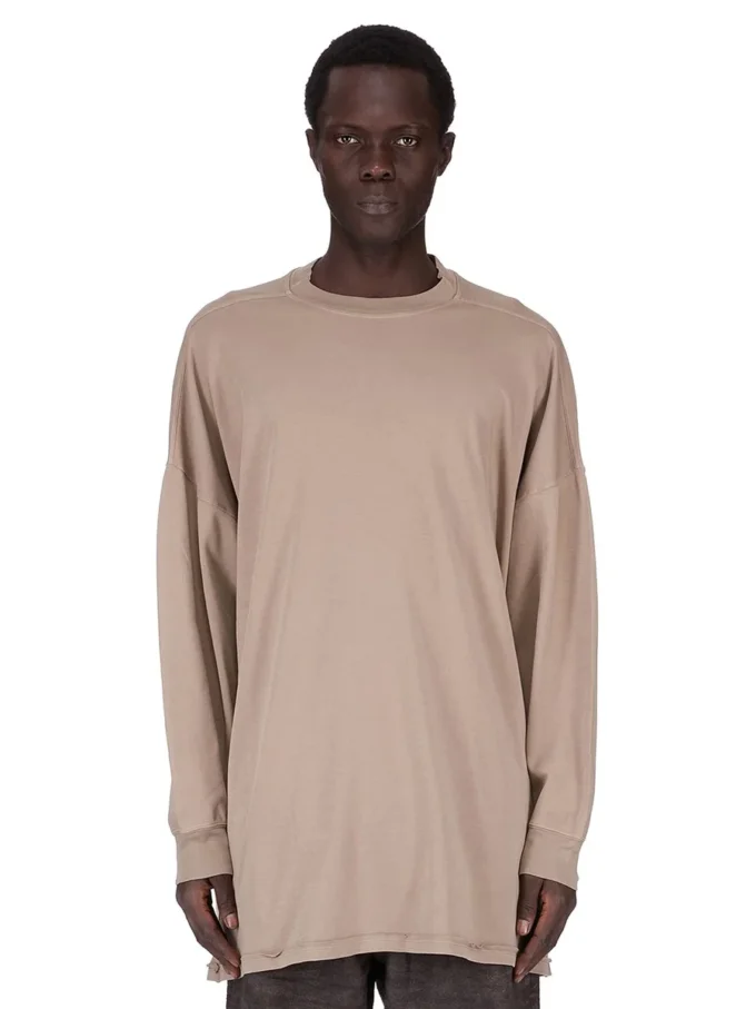 DRKSHDW FW25 CONCORDIANS TOMMY LS SWEAT W KOSZULCE Z PODWÓJNIE SZCZOTKOWANYM KOSZULKĄ DIRTY PEARL DU02E7292JDBP-88