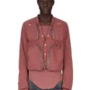 Kurtka RICK OWENS FW25 CONCORDIANS CARGO JKT z MATOWEGO nylonu w kolorze palisandrowym. RU02E1762MT-13