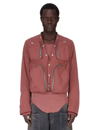 Kurtka RICK OWENS FW25 CONCORDIANS CARGO JKT z MATOWEGO nylonu w kolorze palisandrowym. RU02E1762MT-13