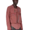 Kurtka RICK OWENS FW25 CONCORDIANS CARGO JKT z MATOWEGO nylonu w kolorze palisandrowym. RU02E1762MT-13