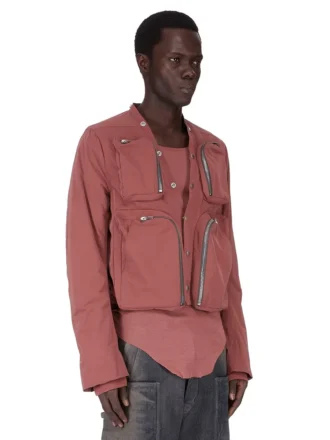 Kurtka RICK OWENS FW25 CONCORDIANS CARGO JKT z MATOWEGO nylonu w kolorze palisandrowym. RU02E1762MT-13