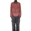 Kurtka RICK OWENS FW25 CONCORDIANS CARGO JKT z MATOWEGO nylonu w kolorze palisandrowym. RU02E1762MT-13