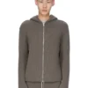 RICK OWENS BLUZA Z KAPTUREM NA ZAMEK FW25 CONCORDIANS PRECOLLECTION Z KASZMIROWEGO DZIANINY DUST LAS PALMAS. RU02E1666KLWS-34