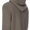 RICK OWENS BLUZA Z KAPTUREM NA ZAMEK FW25 CONCORDIANS PRECOLLECTION Z KASZMIROWEGO DZIANINY DUST LAS PALMAS. RU02E1666KLWS-34
