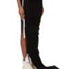 RICK OWENS FW25 CONCORDIANS EDFU SPÓDNICA W CZARNYM PODWÓJNIE SZCZOTKOWANYM KOSZULCE DS02E7337JDB-09