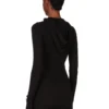 RICK OWENS FW25 CONCORDIANS KRÓTKA BLUZA Z KAPTUREM I ŚCIĄGACZEM W CZARNYM KOSZULCE RAININO RIB. RP02E4210RJR-09