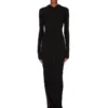 RICK OWENS FW25 CONCORDIANS KRÓTKA BLUZA Z KAPTUREM I ŚCIĄGACZEM W CZARNYM KOSZULCE RAININO RIB. RP02E4210RJR-09