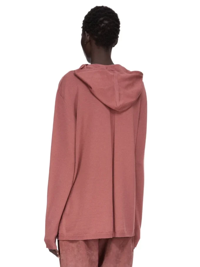 RICK OWENS FW25 CONCORDIANS OVERSIZE BLUZA Z KAPTUREM Z LEKKIEJ DZIANINY RASATO W STYLU PASEWOOD. RP02E4613M-13
