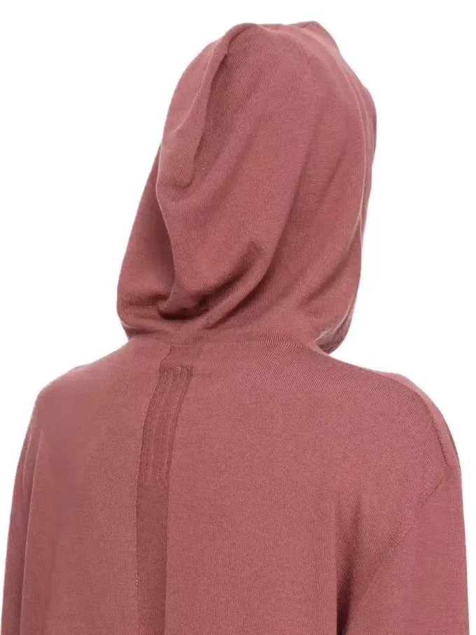 RICK OWENS FW25 CONCORDIANS OVERSIZE BLUZA Z KAPTUREM Z LEKKIEJ DZIANINY RASATO W STYLU PASEWOOD. RP02E4613M-13