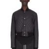 RICK OWENS FW25 CONCORDIANS PIKOWANA KURTKĘ LOTU W CZARNYM JASNYM NYLONIE RU02E1727NPT1-09
