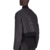 RICK OWENS FW25 CONCORDIANS PIKOWANA KURTKĘ LOTU W CZARNYM JASNYM NYLONIE RU02E1727NPT1-09