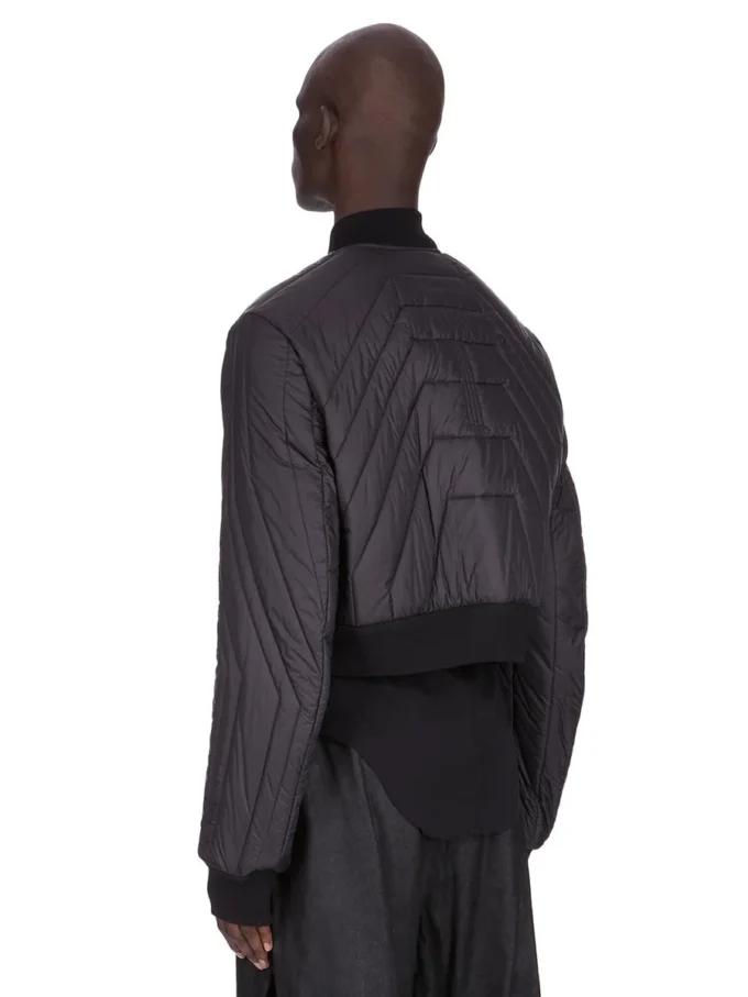 RICK OWENS FW25 CONCORDIANS PIKOWANA KURTKĘ LOTU W CZARNYM JASNYM NYLONIE RU02E1727NPT1-09