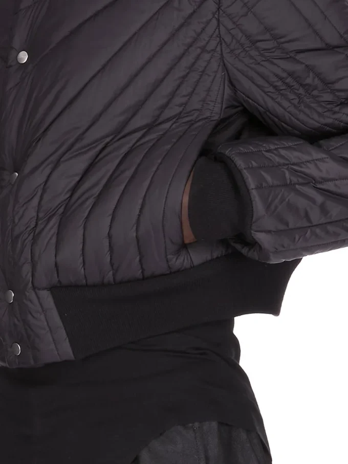 RICK OWENS FW25 CONCORDIANS PIKOWANA KURTKĘ LOTU W CZARNYM JASNYM NYLONIE RU02E1727NPT1-09
