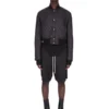 RICK OWENS FW25 CONCORDIANS PIKOWANA KURTKĘ LOTU W CZARNYM JASNYM NYLONIE RU02E1727NPT1-09