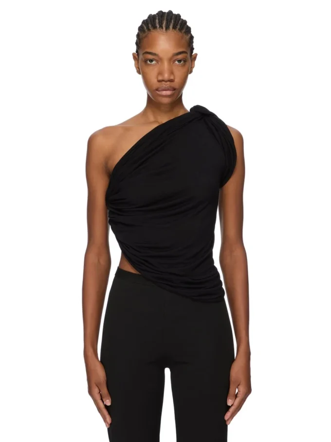 RICK OWENS LILIES FW25 CONCORDIANS ANITA TOP Z WISKOZY KREPY JERSEY LI02E3110RV-09