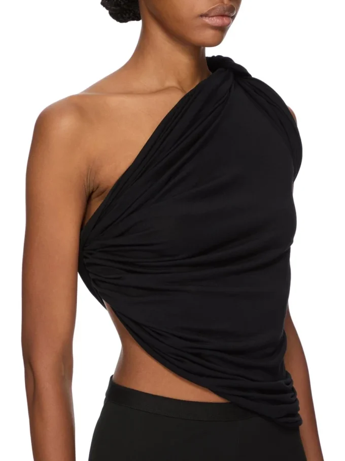 RICK OWENS LILIES FW25 CONCORDIANS ANITA TOP Z WISKOZY KREPY JERSEY LI02E3110RV-09