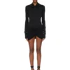 RICK OWENS LILIES FW25 SPÓDNICA CONCORDIANS LUNA Z WISKOWEJ KREPY JERSEY LI02E3309CVI-09