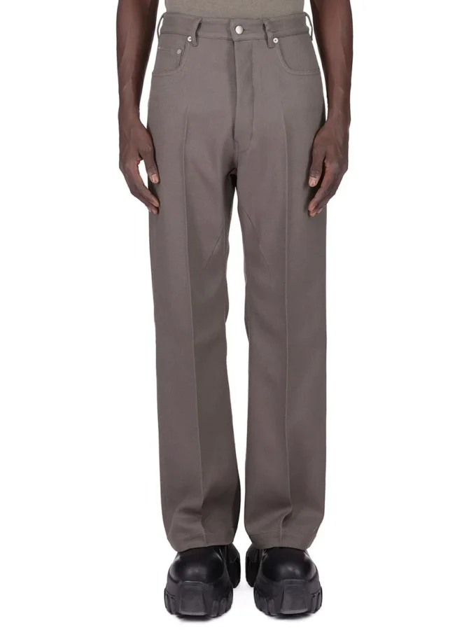 RICK OWENS NA WYBIEGU CONCORDIANS FW25 W DŻINSACH Z WEŁNY DUST WOOL DRILL. RU02E1333WD-34