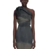 SUKIENKA RICK OWENS CONCORDIANS TWIST FW25 Z DENIMU ZE STRETCHU DRKDUST DEGRADE SLUB. RP02E4521SDKDEG-78D