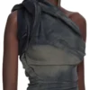SUKIENKA RICK OWENS CONCORDIANS TWIST FW25 Z DENIMU ZE STRETCHU DRKDUST DEGRADE SLUB. RP02E4521SDKDEG-78D