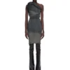 SUKIENKA RICK OWENS CONCORDIANS TWIST FW25 Z DENIMU ZE STRETCHU DRKDUST DEGRADE SLUB. RP02E4521SDKDEG-78D